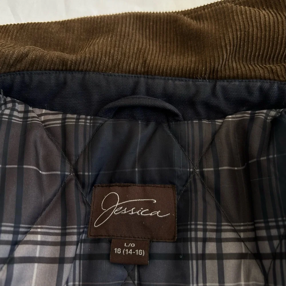 Jessica Navy and Brown Utility Jacket - Picture 12 of 16